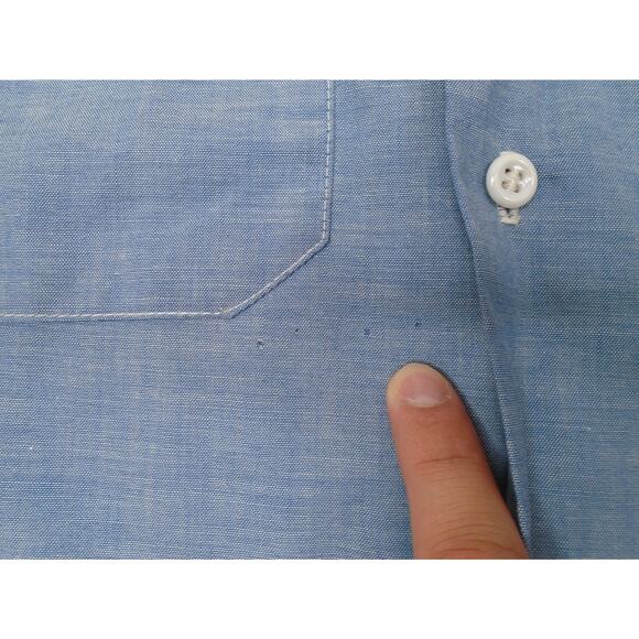 vintage KING KOLE work shirt CHAMBRAY lightweight denim L blue WESTERN cowboy - Picture 3 of 12